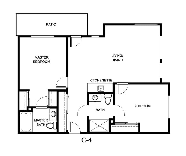 CFES_IL_Live Oak_2B 2BA_877 sq. ft.